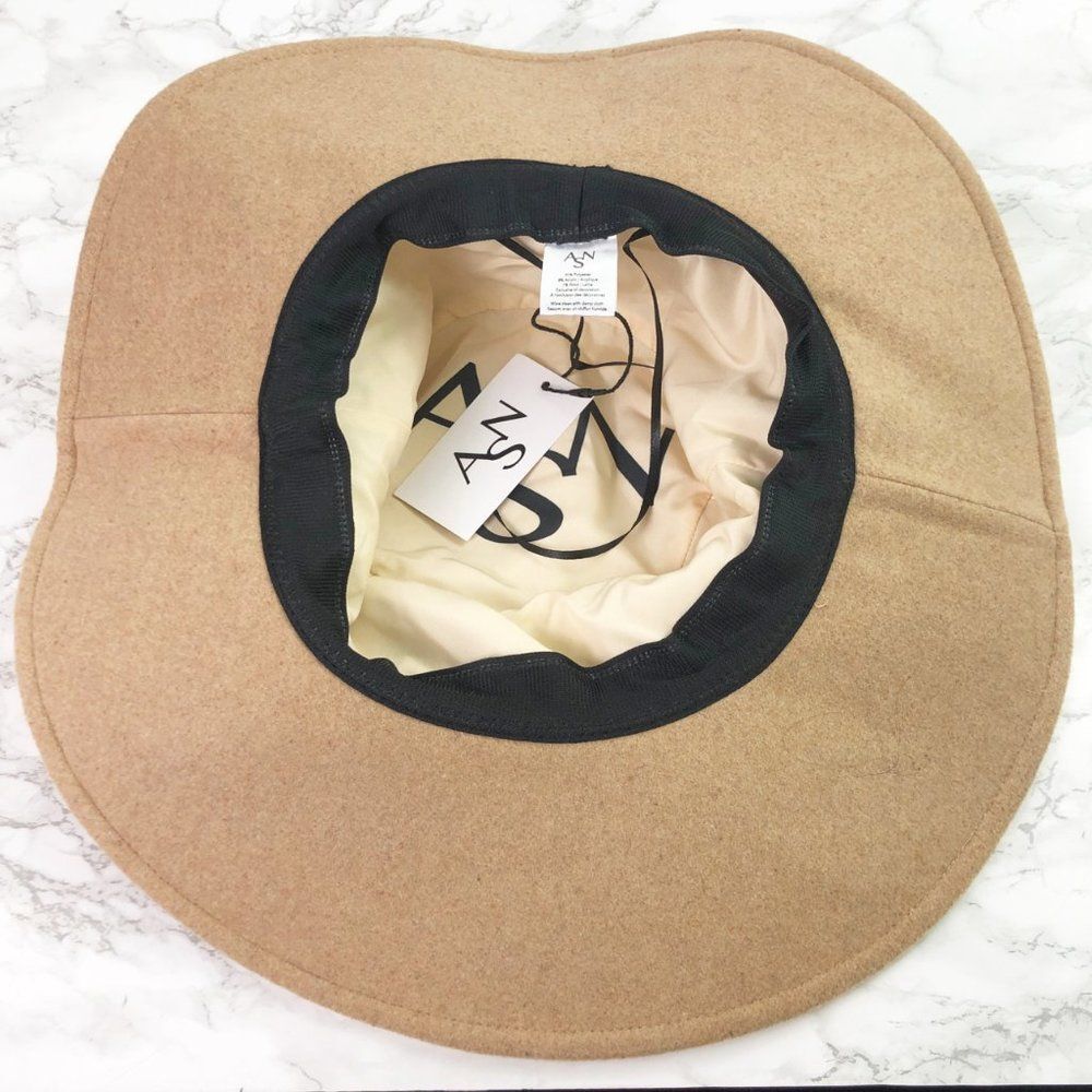 NWT ASN Hats Harper Adjustable Soft Felt Hat (M) Oatmeal Tan Camel Braid Lined - Picture 8 of 12
